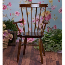 70cm】ドール用 肘掛付きウインザーチェア ブラウン その他置物 ドール