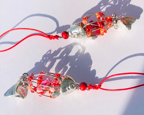☆ミニチュア着物ストラップ・夏祭り・金魚・ヨーヨーチャームストラップ 0_2c6cc1ad414c2658f062254ebd56