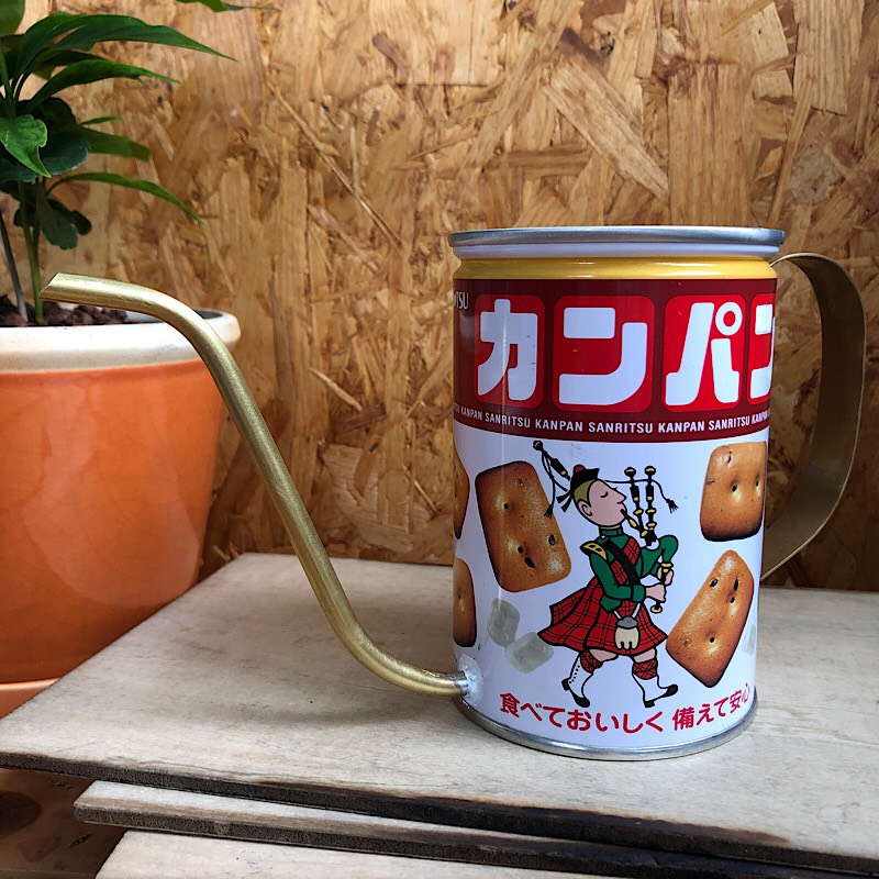 クンユさまお取り置き リメイク缶 ジョウロ リボンピンクローズ 大きく