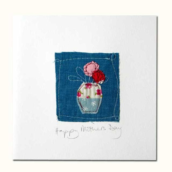 母の日カード サラの手作りアート・カード 　03 花瓶 B  D-711 2枚目の画像