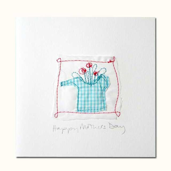 母の日カード サラの手作りアート・カード 　05 じょうろ  D-713 2枚目の画像