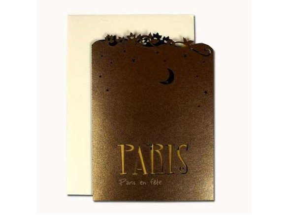 ポップアップカード 　「お祭りのパリ」　C   金茶色 mh-004 3枚目の画像