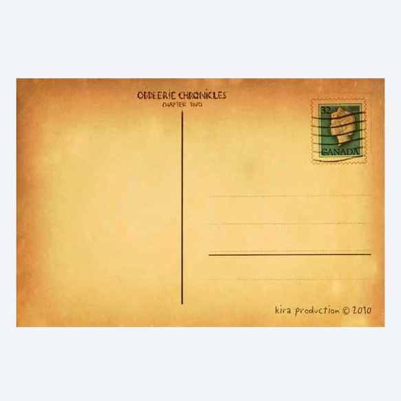 ポストカード　 「オッディーリー・クロニクルズ・チャプター２」  かたつむりカード 2枚目の画像