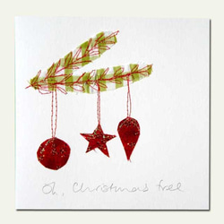 クリスマスカード　by アーティスト　「サラ」　01 オーナメント　DX-110 2枚目の画像