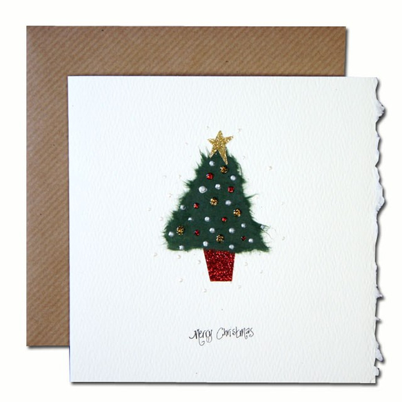 英国人アーティストのハンドメイド・クリスマスカード　07   ビバリー　C 4枚目の画像