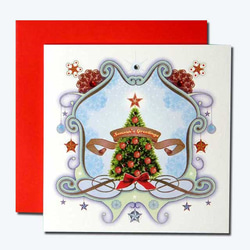 クリスマスカード　by エヴァートン　01 クリスマスツリー　　DX-118 1枚目の画像
