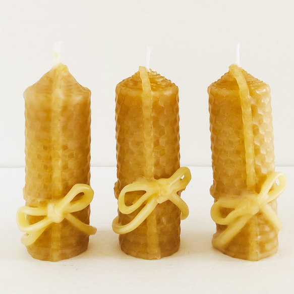 みつろうキャンドル「日々をつつむ照らす」送料無料 1枚目の画像