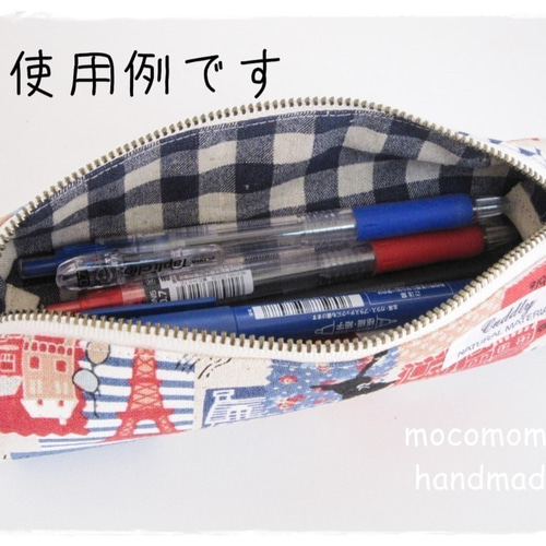 ペンケース*お花のモチーフ【グレー】 ペンケース mocomomo 通販