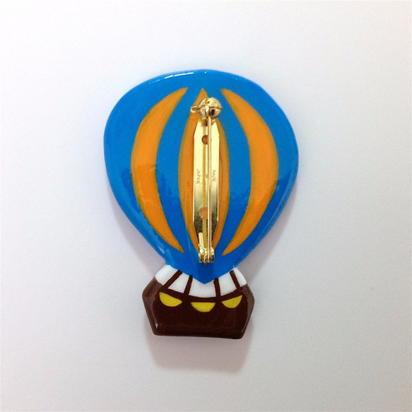 穆克後氣球胸針/橙×藍 第3張的照片