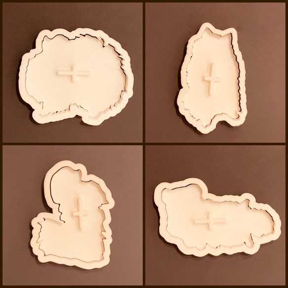 ポメラニアン クッキー型 4スタイルセット 5枚目の画像