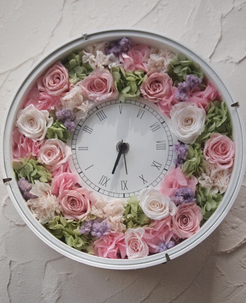 プリザーブドフラワー☆パステルカラーの花時計☆ 6,840円