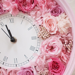 【数量限定】プリザー☆ロマンチックピンクの花時計☆ 2枚目の画像