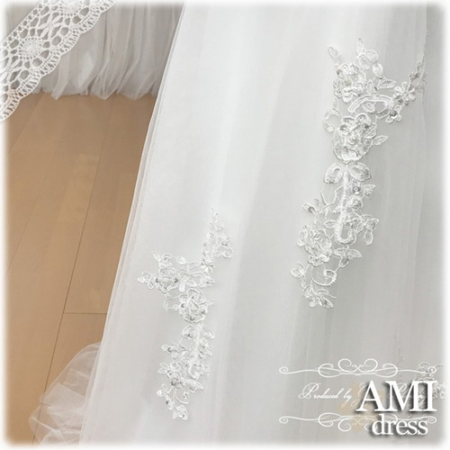 ウェディングドレス Aライン 白 結婚式 挙式 前撮り二次会 刺繍