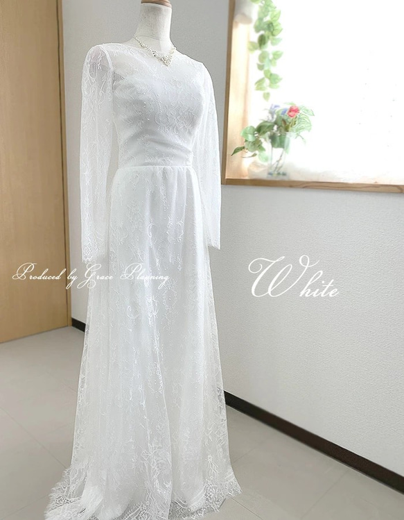 【全2色】ウェディングドレス ウエディング　結婚式  パーティドレス 背中ファスナー ホワイト ベージュ 7013 7枚目の画像