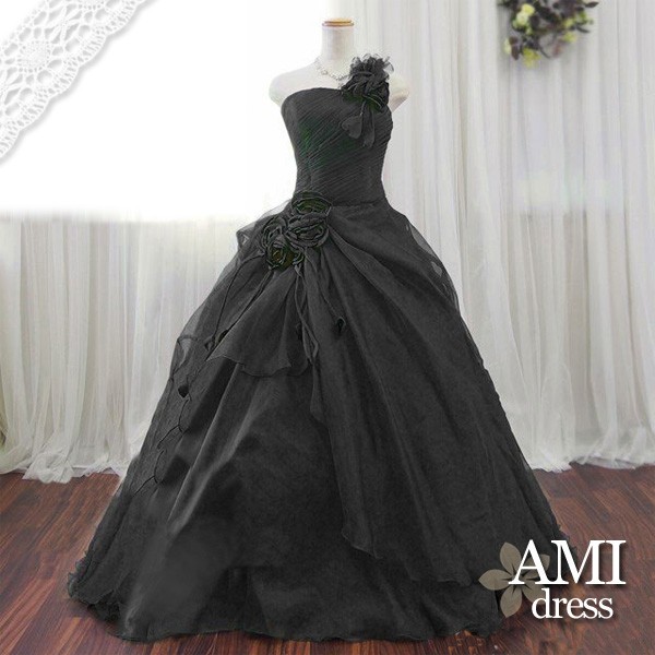 カラードレス　キラキラドレス　黒ドレス　プリンセス　サイズ11号