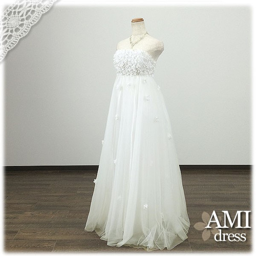 在庫処分 小花がキュートなウェディングドレス ウエディング