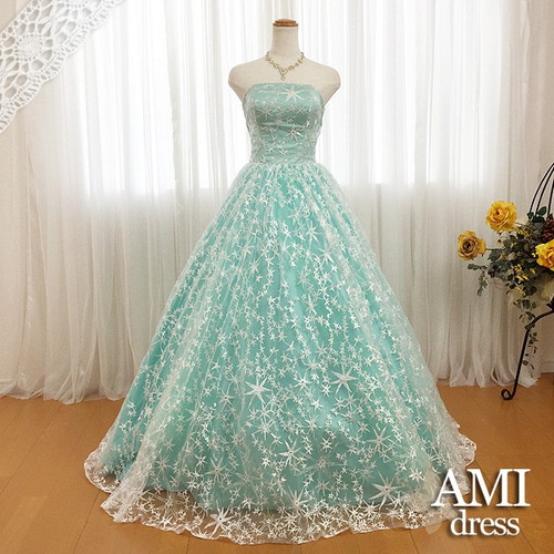 葉柄プリントの水色ムームー ハワイアンフローラルムームードレス|青い