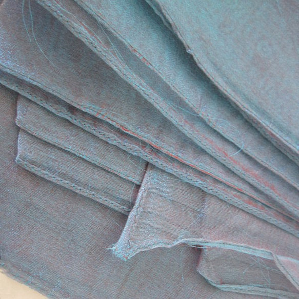 ドレス生地のハギレ5枚セット 各約30ｃｍ×約200ｃｍ　ショールサイズ　端縫いアリsha-b5 6枚目の画像