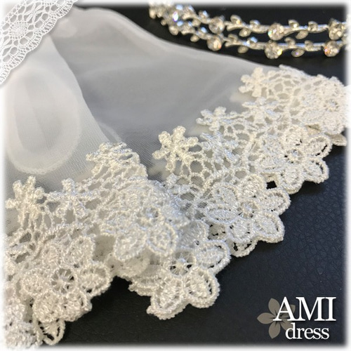 ウエディンググローブ 結婚式 オフホワイト 白 手袋 手作り 刺繍