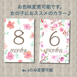 お花のマンスリーカード （b） 月齢カード 3枚目の画像