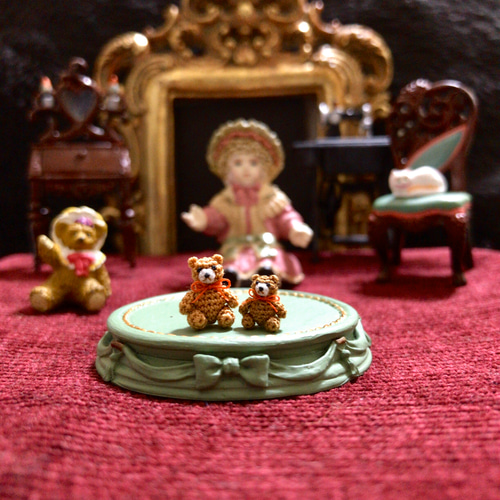 tiny-doll （くま）作品ページ ミニチュアあみぐるみミニチュアドール