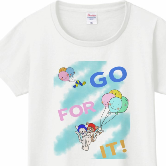 GO FOR IT!!｜Tシャツ（レディースサイズ） 1枚目の画像
