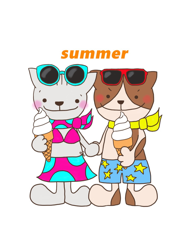 summer!｜Tシャツ（レディースサイズ） 3枚目の画像