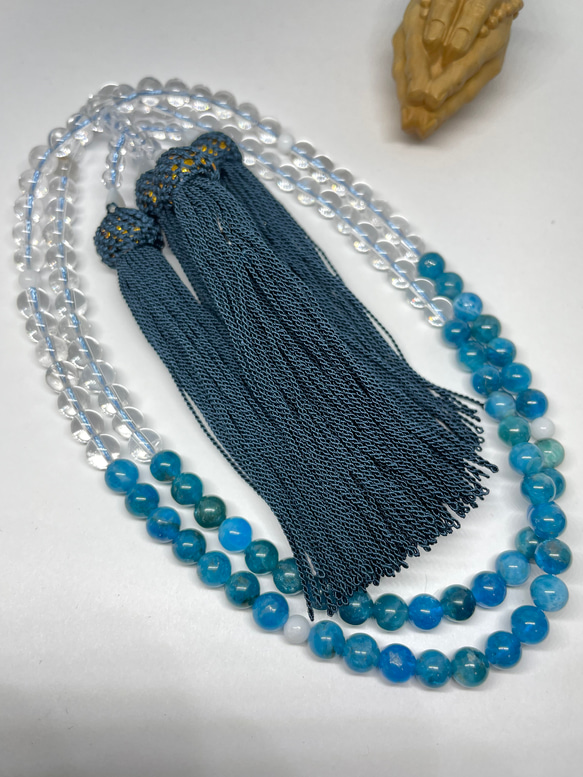 全宗派共通✳︎本式108珠念珠✳︎ブルーアパタイト✳︎数珠 全宗派共通✳︎本式108珠念珠✳︎ブルーアパタイト✳︎数珠