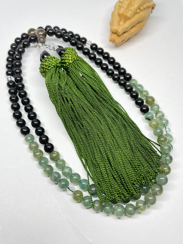 全宗派共通✳︎本式108珠念珠✳︎グリーンカイヤナイト✳︎数珠 全宗派共通✳︎本式108珠念珠✳︎グリーンカイヤナイト✳︎数珠