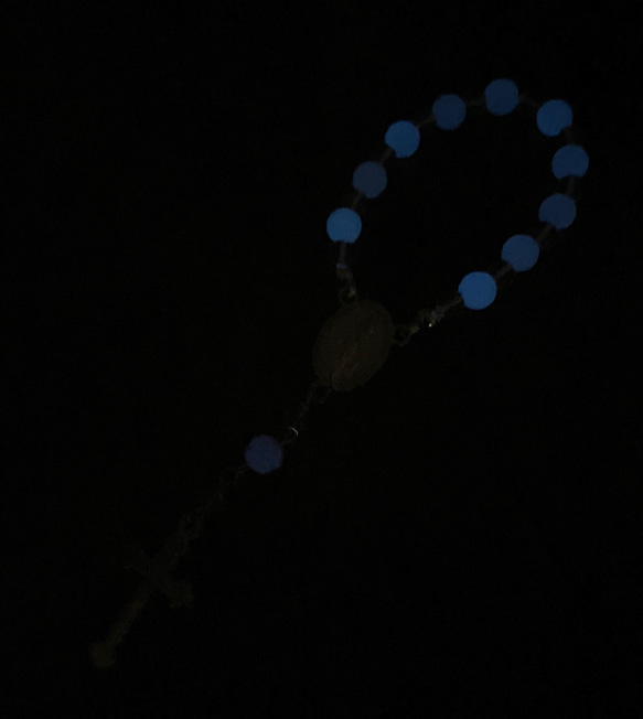 ミニロザリオ✳︎夜光ルミナスストーン 2枚目の画像