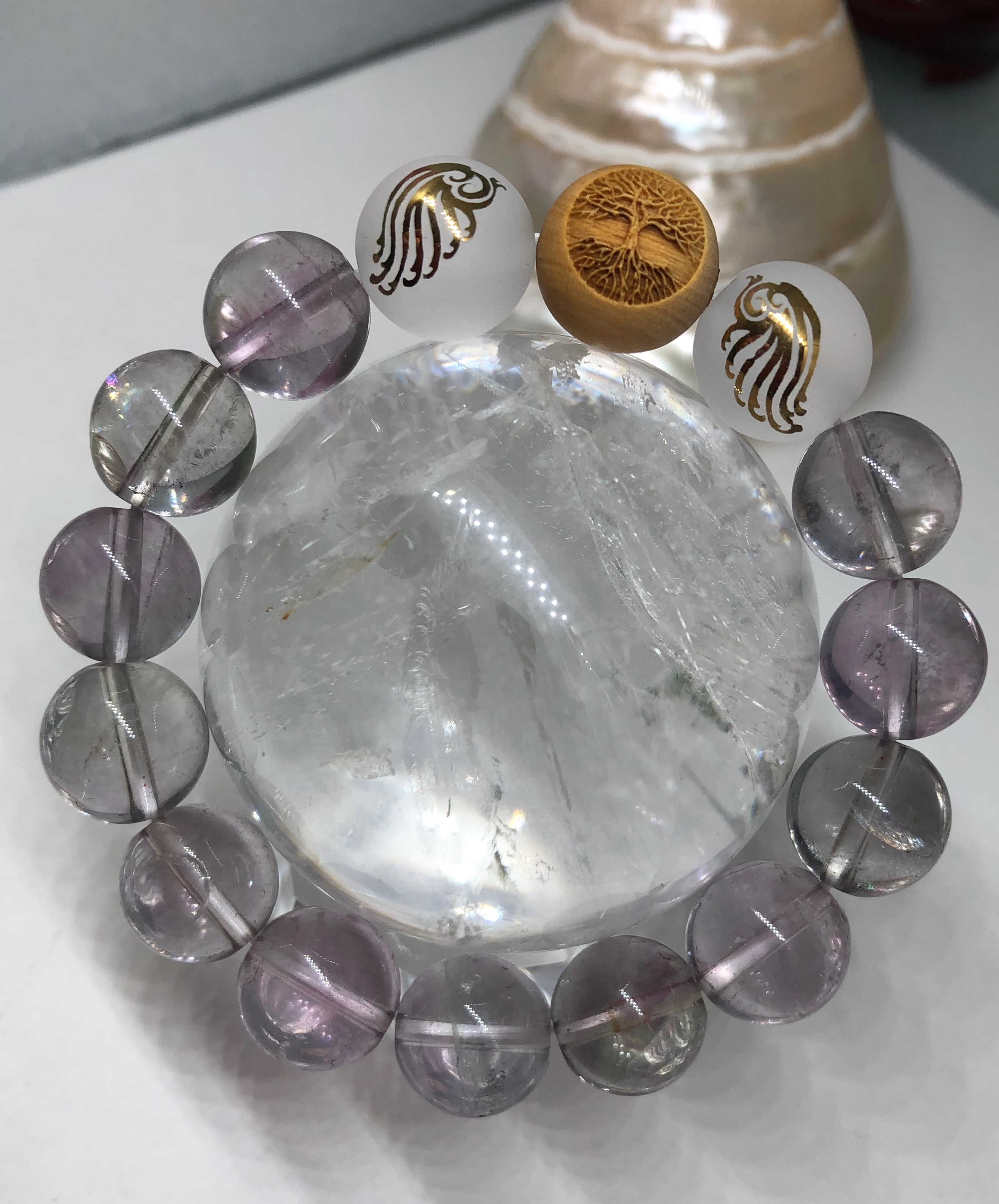 永遠の命・永遠の癒し　ピンクフローライトブレスレット