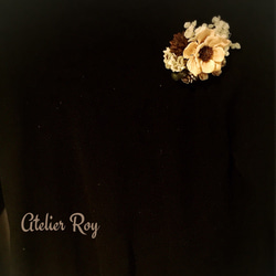 【入学式卒業式卒園式に】アネモネとアジサイのシャビーシックなコサージュ 発表会 ヘッドドレス プリザーブドフラワー 8枚目の画像