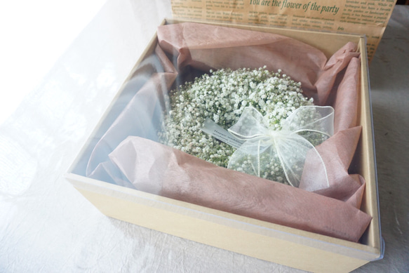 リース専用のお箱とラッピング ドライフラワー albicocca-an 通販