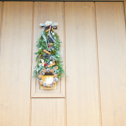 【Creema限定】クリスマスツリーリースタペストリー 2枚目の画像