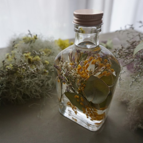 ハーバリウム 【植物標本】あなた好みの花を瓶にアレンジ Huile de