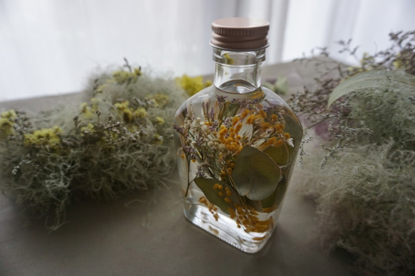 ハーバリウム 【植物標本】あなた好みの花を瓶にアレンジ Huile de fleur marinée「花のオイル漬け」 5枚目の画像
