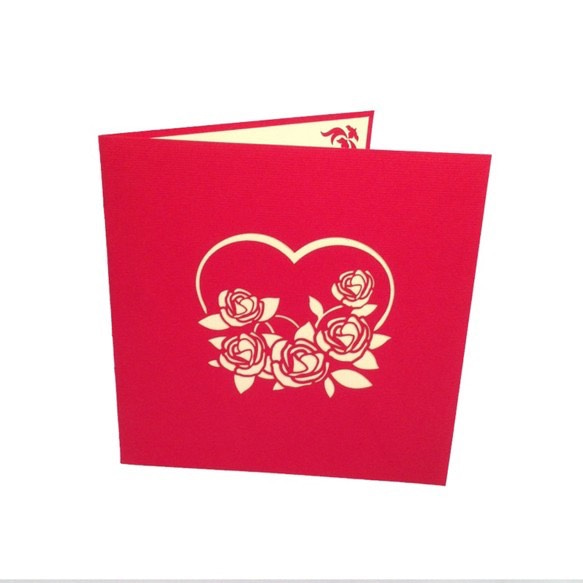 立体ポップアップ カード:I LOVE YOU、バレンタインデー、ホワイトデー、などのお祝いへのメッセージカード 3枚目の画像