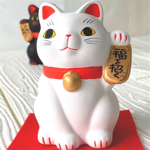 招き猫 白黒・小判猫 2種類 ねこ 猫雑貨 招き猫 開運 谷中堂 招き猫 白黒・小判猫 2種類 ねこ 猫雑貨 招き猫 開運 谷中堂