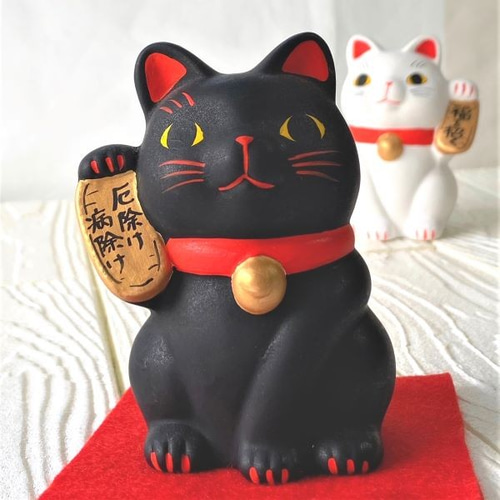 招き猫 白黒・小判猫 2種類 ねこ 猫雑貨 招き猫 開運 谷中堂 招き猫 白黒・小判猫 2種類 ねこ 猫雑貨 招き猫 開運 谷中堂