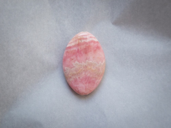 (2件套) 天然石材紅紋石(Rhodochrosite) 。大欖尖形狀(通孔)‧DIY‧Findings‧配件 第1張的照片