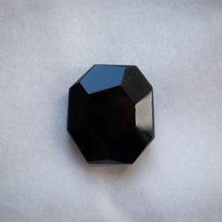 (2件套) 天然石材黑縞瑪瑙(BLACK  ONYX) 。大復古寶石切面(通孔)‧DIY‧Findings‧配件 第1張的照片