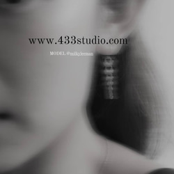 [433 Studio] 925 silver藤 - 耳環 - 4(手工製作) 第2張的照片