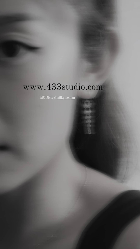 [433 Studio] 925 silver藤 - 耳環 - 4(手工製作) 第2張的照片