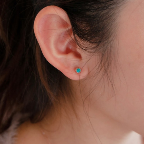 ピアス　925 ターコイズ ピアス スタッド シルバー 925 ターコイズ [5mm] 片耳用 (1個