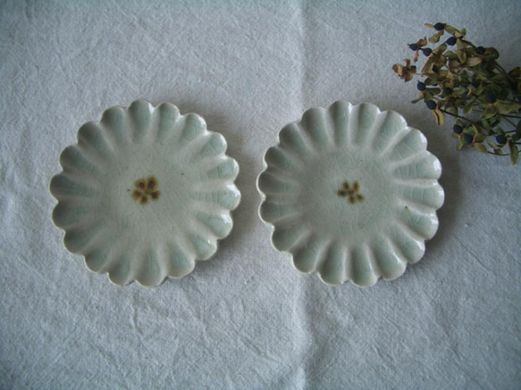 花豆皿・萩（2枚セット） 1枚目の画像