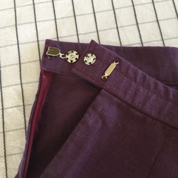 再販❗️ハーフリネン大人可愛いスカート あずき 3枚目の画像