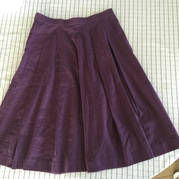 再販❗️ハーフリネン大人可愛いスカート あずき 5枚目の画像