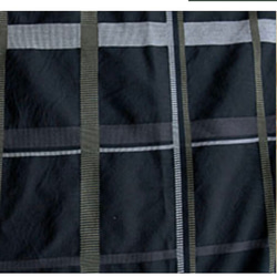 再販×4コットン100刺繍生地♪大人可愛いタックフレアスカート 黒×グレー 5枚目の画像