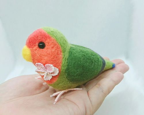 花インコ ＊桜＊ 羊毛フェルト coto・re 通販 7273682｜Creema(クリーマ)