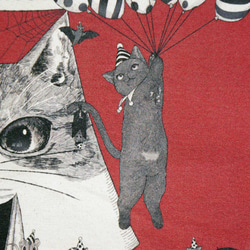 HANA circus original　キャンバストートバッグ　Lサイズ　猫　はちわれ　キジトラ　黒猫　サーカス団 4枚目の画像